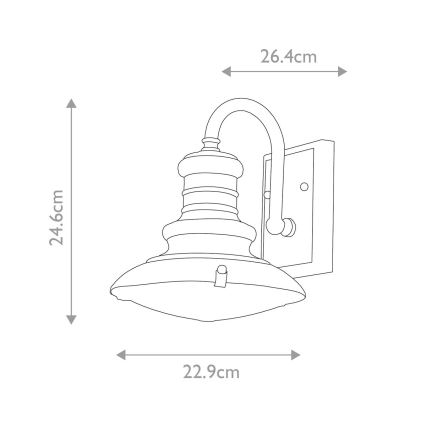 Feiss - Vanjska zidna svjetiljka REDDING STATION 1xE27/100W/230V IP44 crna