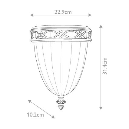 Feiss - Zidna svjetiljka DRAWING ROOM 1xE27/60W/230V bronca