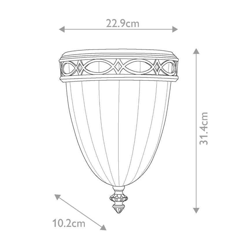 Feiss - Zidna svjetiljka DRAWING ROOM 1xE27/60W/230V bronca