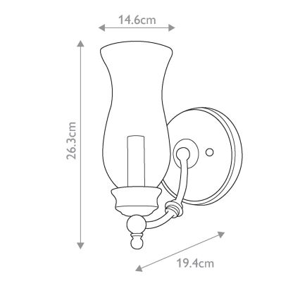 Feiss - Zidna svjetiljka EPICKERING LANE 1xE14/60W/230V
