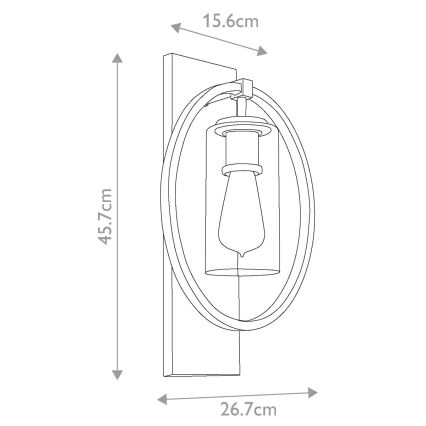 Feiss - Zidna svjetiljka MARLENA 1xE27/60W/230V antracit