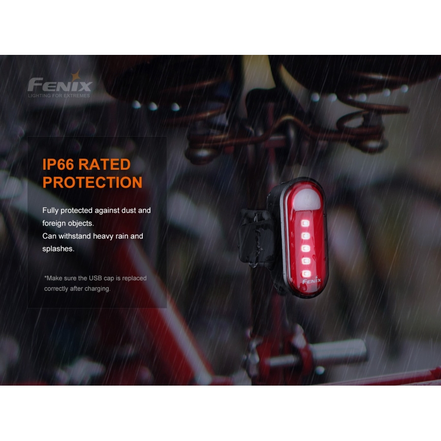 Fenix BC05RV20 - LED Punjiva svjetiljka za bicikl LED/USB IP66 15 lm 120 h