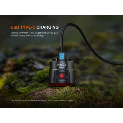 Fenix BC06R - LED Prigušiva punjiva bljeskalica za bicikl LED/USB IP66 90 lm 24,5 h
