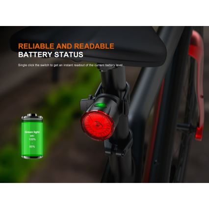 Fenix BC06R - LED punjiva biciklistička svjetiljka s mogućnošću prigušivanja LED/USB IP66 90 lm 24,5 h 560 mAh