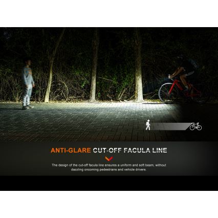 Fenix BC15R - LED Prigušiva punjiva svjetiljka za bicikl LED/USB IP66 400 lm 31,5 h 2600 mAh