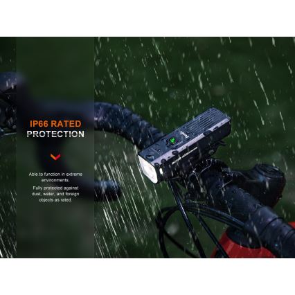 Fenix BC15R - LED punjiva biciklistička svjetiljka s mogućnošću prigušivanja LED/USB IP66 400 lm 31,5 h 2600 mAh