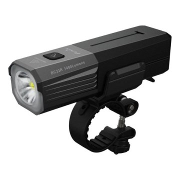 Fenix BC22R - punjivo LED svjetlo za bicikl s prigušivanjem LED/USB 3400 mAh IP66 1400 lm 41 h crno