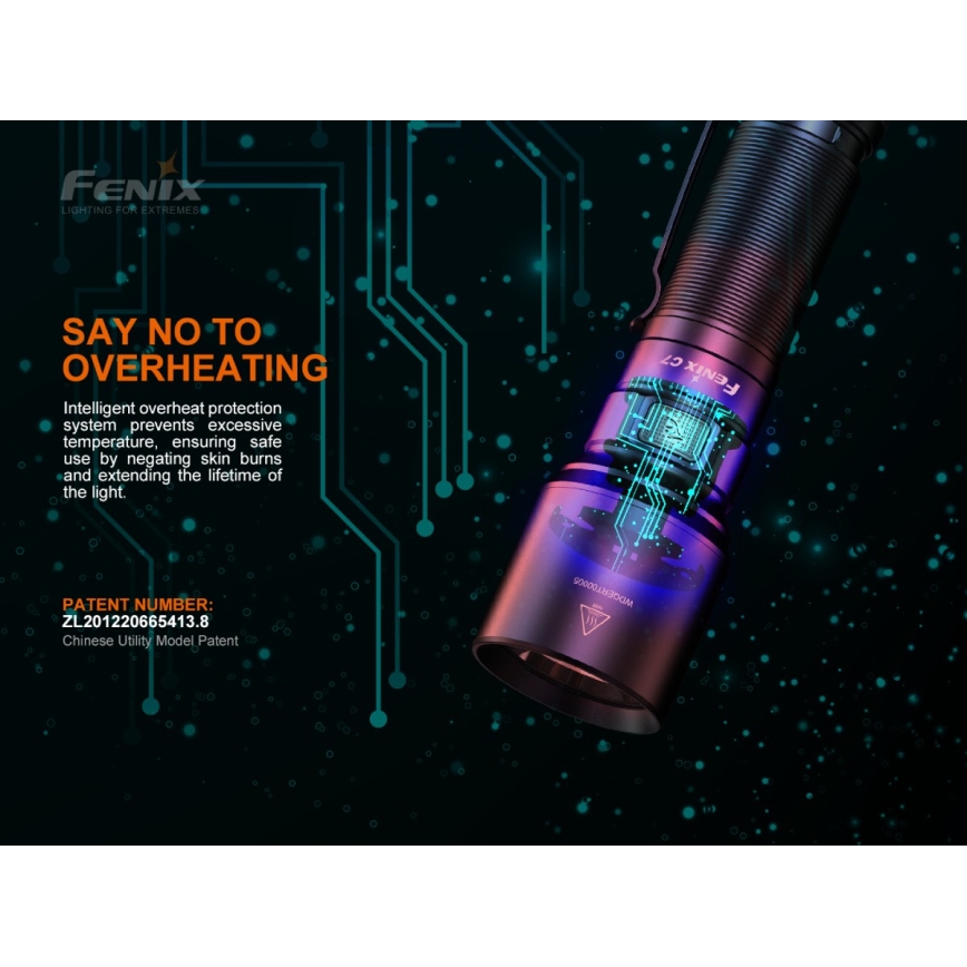 Fenix C7 - LED Prigušiva punjiva baterijska svjetiljka 1xLED/1x21700 IP68 3000 lm 68 h