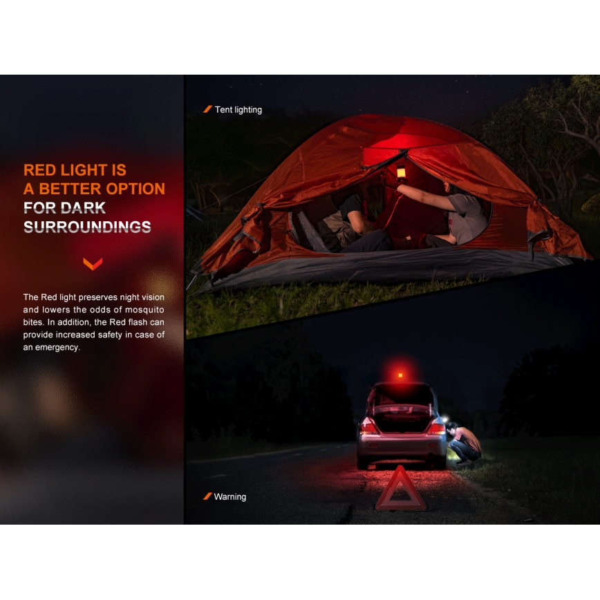 Fenix CL26RPROOLI - LED Prigušiva prijenosna punjiva lampa LED/USB IP66 650 lm 408 h 5000 mAh zelena
