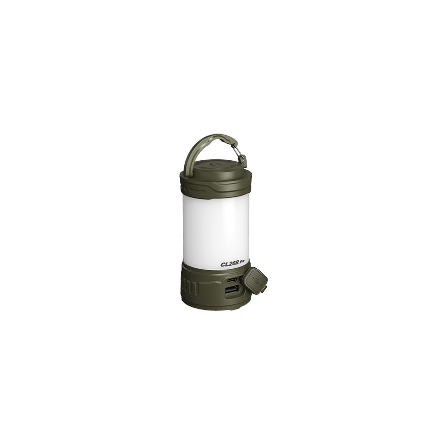 Fenix CL26RPROOLI - LED Prigušiva prijenosna punjiva lampa LED/USB IP66 650 lm 408 h 5000 mAh zelena