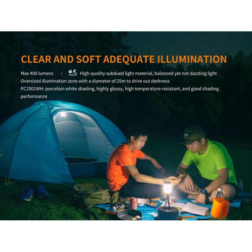 Fenix CL26RRED - LED Prigušiva prijenosna punjiva lampa LED/USB/2xCR123A IP66 400 lm 400 h 2600 mAh narančasta