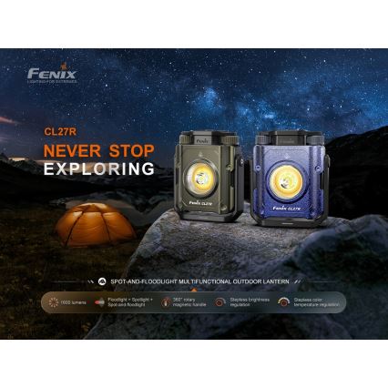 Fenix CL27RGRE - LED Prigušiva punjiva svjetiljka LED/USB IP66 1600 lm 285 h
