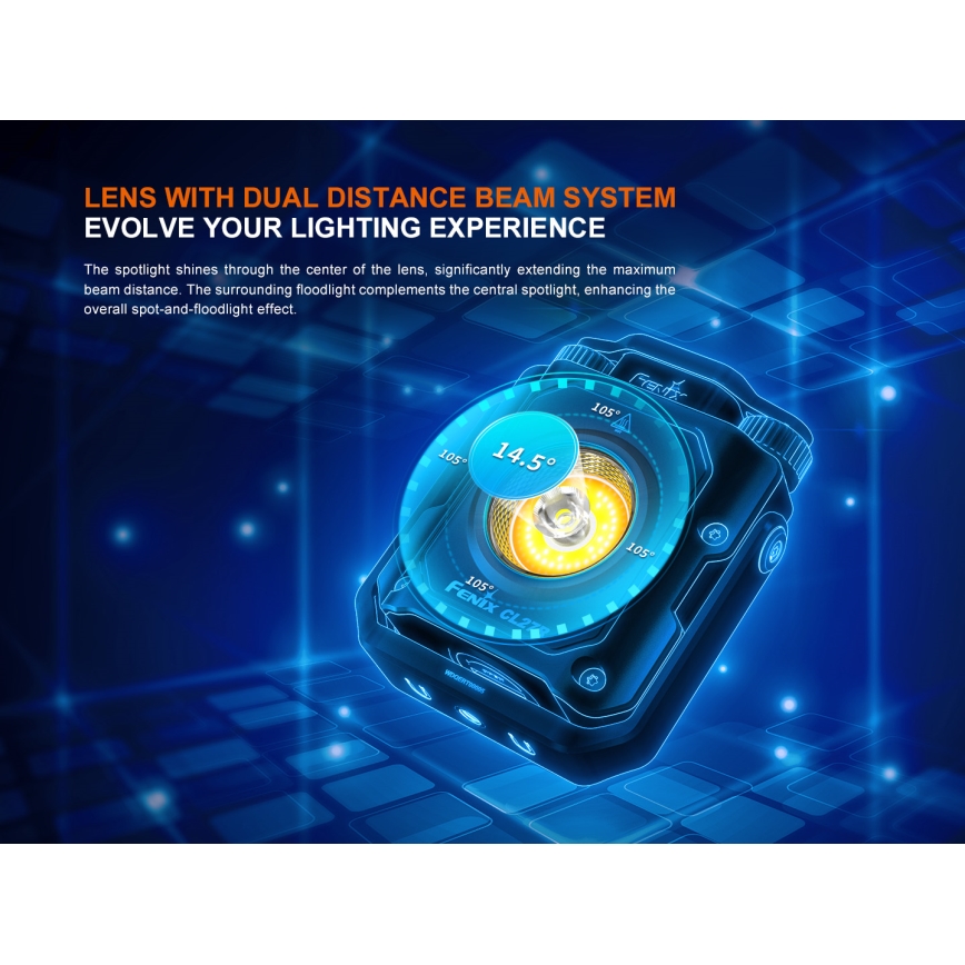 Fenix CL27RGRE - LED Prigušiva punjiva svjetiljka LED/USB IP66 1600 lm 285 h