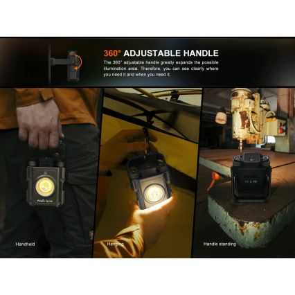 Fenix CL27RGRE - LED Prigušiva punjiva svjetiljka LED/USB IP66 1600 lm 285 h