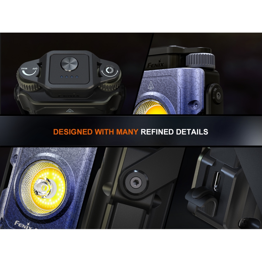Fenix CL27RGRE - LED punjiva svjetiljka s prigušivanjem LED/USB IP66 1600 lm 285 h 5000 mAh