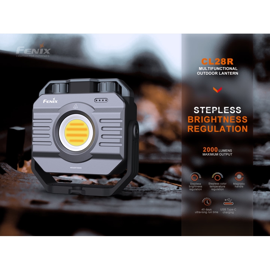 Fenix CL28R - LED Prigušivi punjivi reflektor s powerbankom LED/USB IP66 2000 lm 360 h 10000 mAh