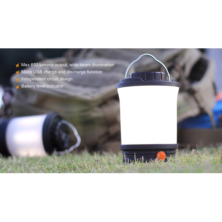 Fenix CL30R - LED Prijenosna punjiva lampa LED/USB/6xCR123A IPX7 650 lm 300 h 2600 mAh
