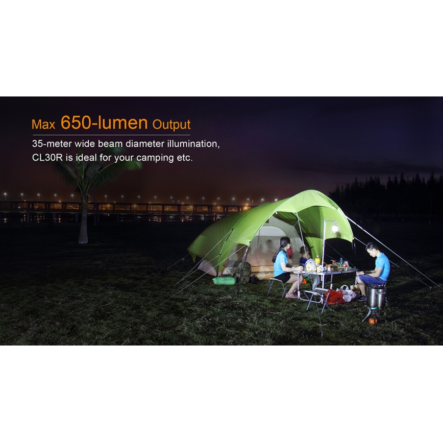 Fenix CL30R - LED Prijenosna punjiva lampa LED/USB/6xCR123A IPX7 650 lm 300 h 2600 mAh
