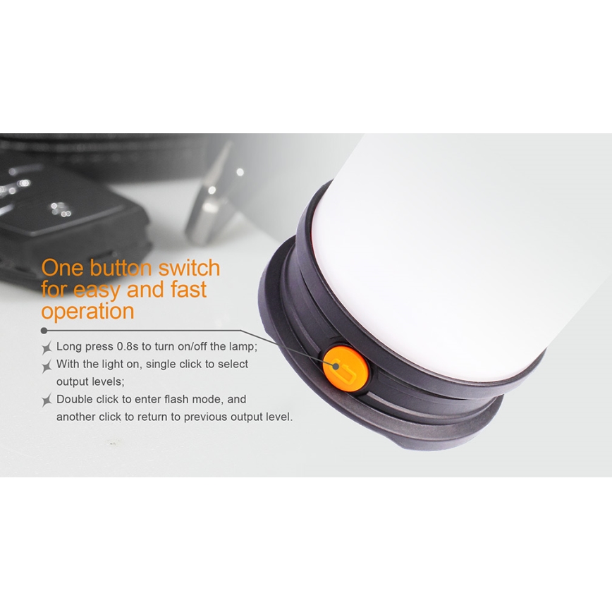 Fenix CL30R - LED Prijenosna punjiva lampa LED/USB/6xCR123A IPX7 650 lm 300 h 2600 mAh