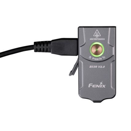 Fenix E03RV20GREY - LED Punjiva baterijska svjetiljka LED/USB IP66 500 lm 30 h