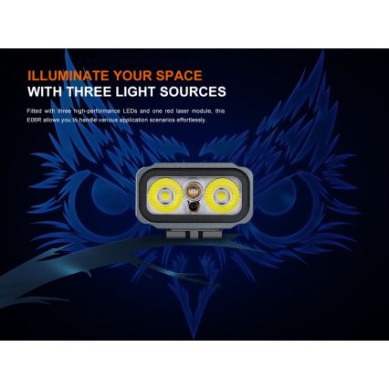 Fenix E06RGRY - LED Prigušiva punjiva baterijska svjetiljka UV LED/USB IP66 700 s. 60 h siva