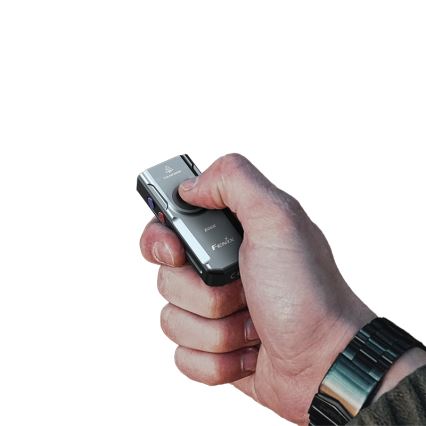 Fenix E06RGRY - LED Prigušiva punjiva baterijska svjetiljka UV LED/USB IP66 700 s. 60 h siva