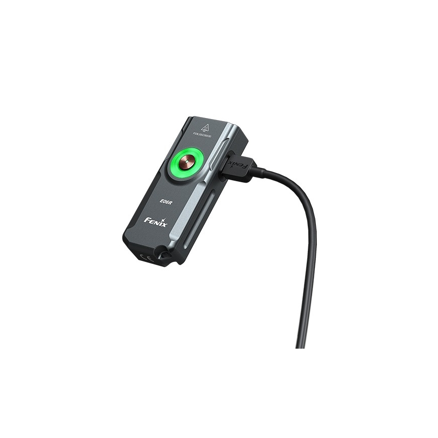 Fenix E06RGRY - LED Prigušiva punjiva baterijska svjetiljka UV LED/USB IP66 700 s. 60 h siva