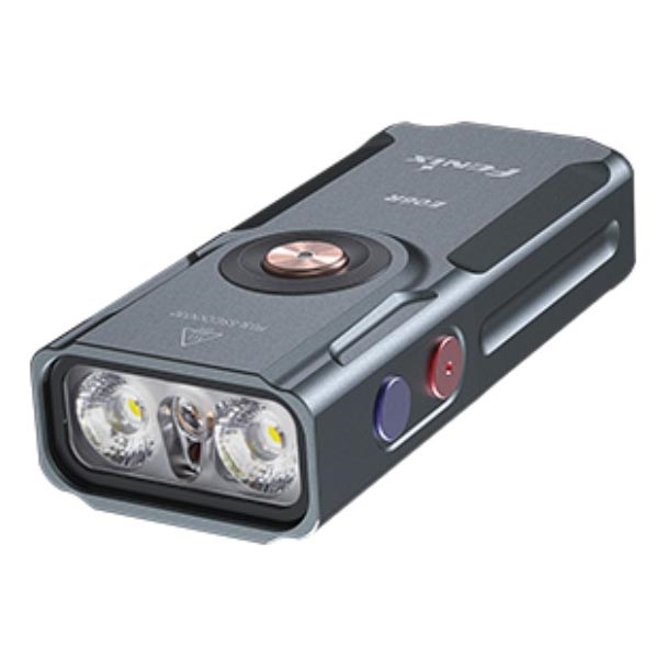 Fenix E06RGRY - LED Prigušiva punjiva baterijska svjetiljka UV LED/USB IP66 700 s. 60 h siva