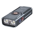 Fenix E06RGRY - LED punjiva svjetiljka s prigušivanjem UV LED/USB IP66 700 lm 60 h 750 mAh siva