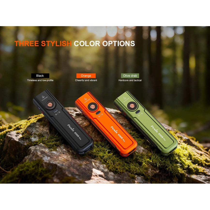 Fenix E06RPROEUOLI - LED punjiva svjetiljka s podesivom jačinom svjetla LED/USB 1650 mAh IP66 1600 lm 111 h zelena