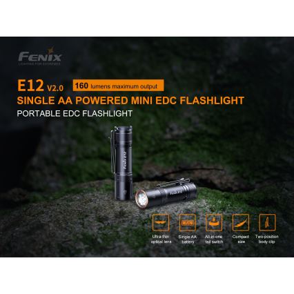 Fenix E12V20 - LED Baterijska svjetiljka LED/1xAA IP68 160 lm 70 h