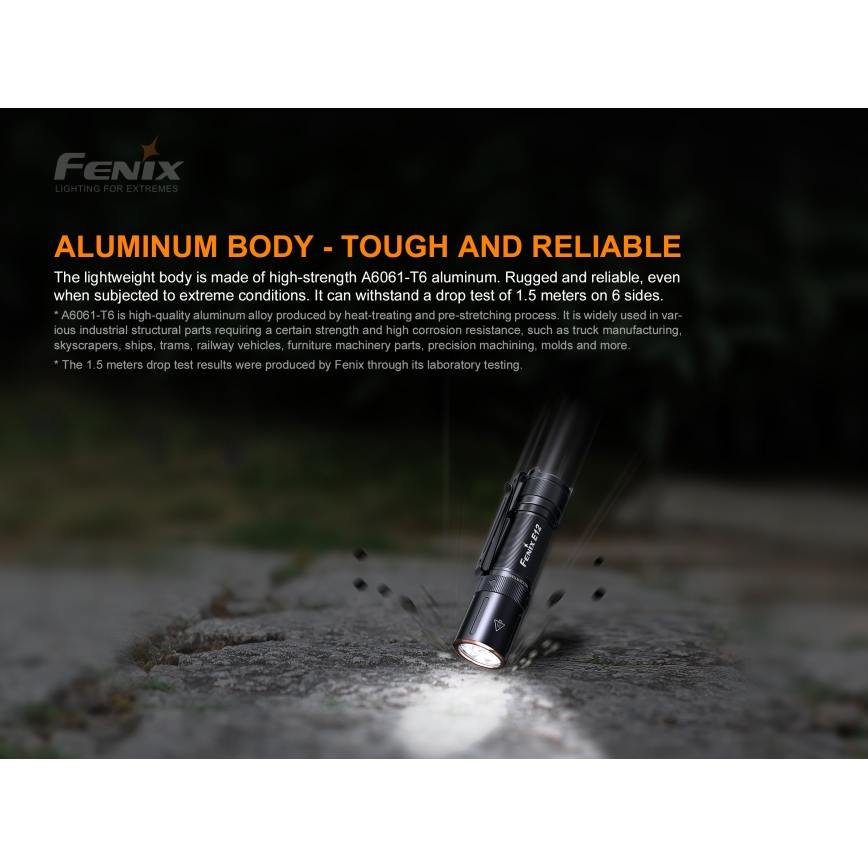 Fenix E12V20 - LED Baterijska svjetiljka LED/1xAA IP68 160 lm 70 h