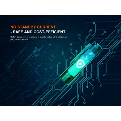 Fenix E12V30 - LED punjiva svjetiljka s prigušivanjem LED/1xAA 2000 mAh IP68 200 lm 100 h crna