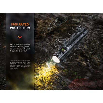 Fenix E35RSETAODS - LED Prigušiva punjiva baterijska svjetiljka LED/USB IP68 3100 lm 69 h 5000 mAh + difuzor 26,5mm