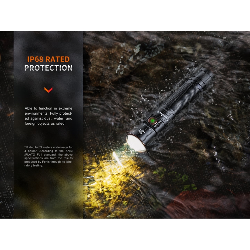 Fenix E35RSETAODS - LED Prigušiva punjiva baterijska svjetiljka LED/USB IP68 3100 lm 69 h 5000 mAh + difuzor 26,5mm