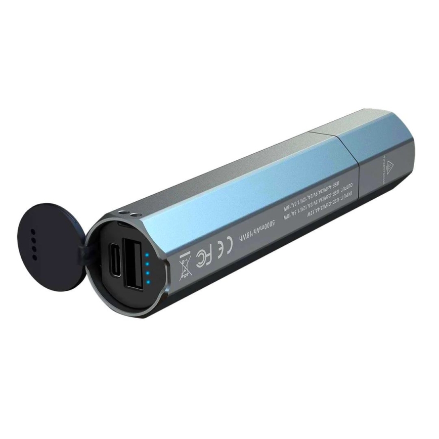 Fenix ECPBLUE - LED Punjiva baterijska svjetiljka s powerbankom USB IP68 1600 lm 504 h 5000 mAh plava