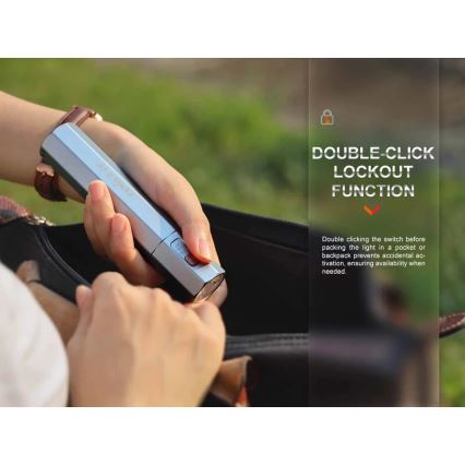 Fenix ECPBLUE - LED Punjiva baterijska svjetiljka s powerbankom USB IP68 1600 lm 504 h 5000 mAh plava