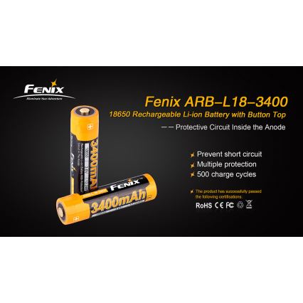Fenix FE18650LI34 - 1 kom Punjiva baterija 18650/3,6V 3400 mAh