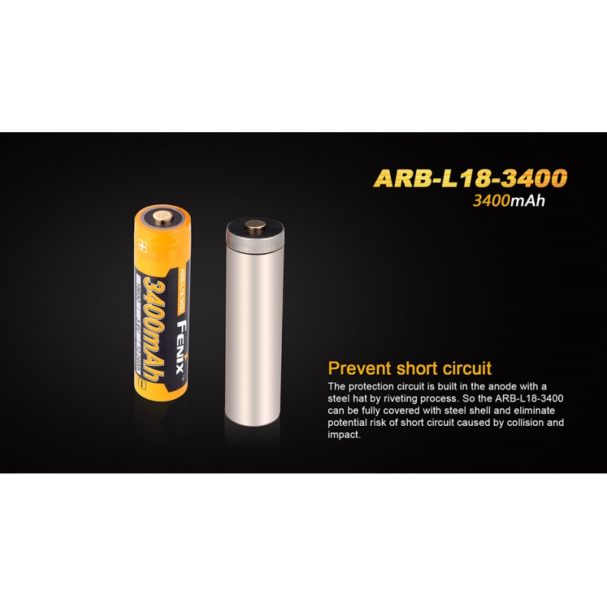 Fenix FE18650LI34 - 1 kom Punjiva baterija 18650/3,6V 3400 mAh