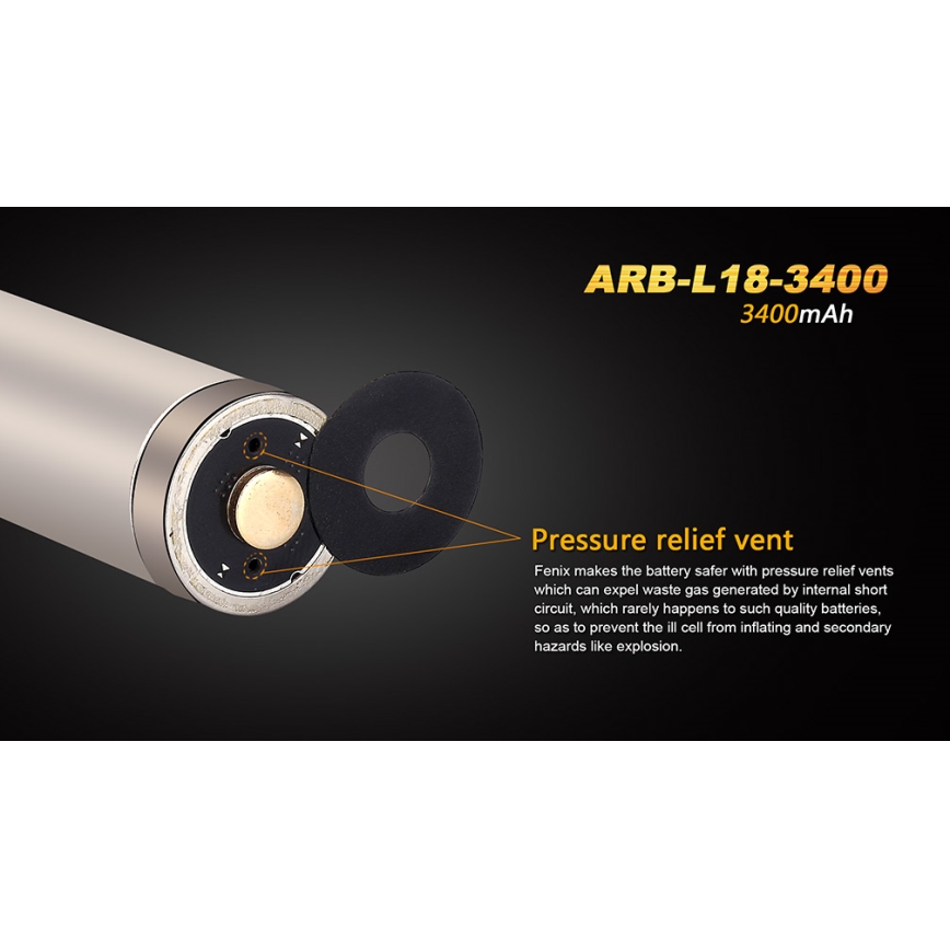 Fenix FE18650LI34 - 1 kom Punjiva baterija 18650/3,6V 3400 mAh