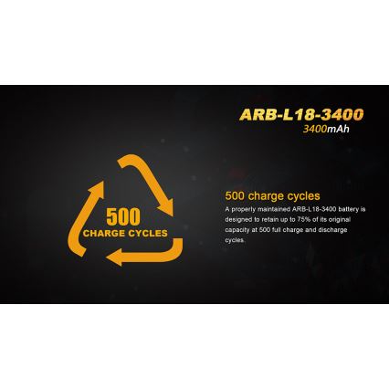 Fenix FE18650LI34 - 1 kom Punjiva baterija 18650/3,6V 3400 mAh