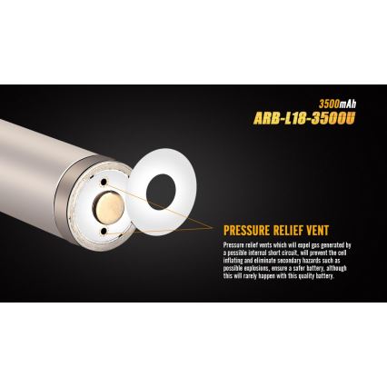 Fenix FE18650LI35USB - 1 kom. Punjiva Li-ion baterija USB/3,6V 3500 mAh