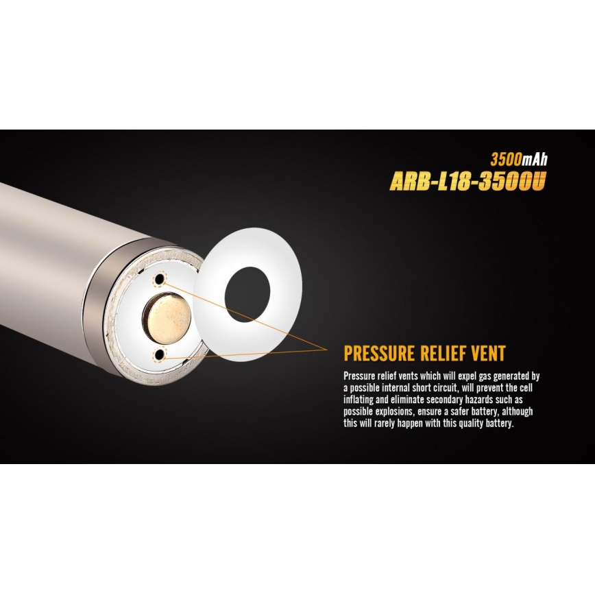 Fenix FE18650LI35USB - 1 kom. Punjiva Li-ion baterija USB/3,6V 3500 mAh