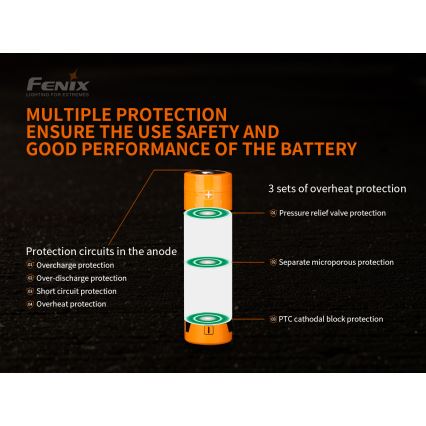Fenix FE21700V20 - 1 kom. Punjiva baterija 21700/3,6V 5000 mAh