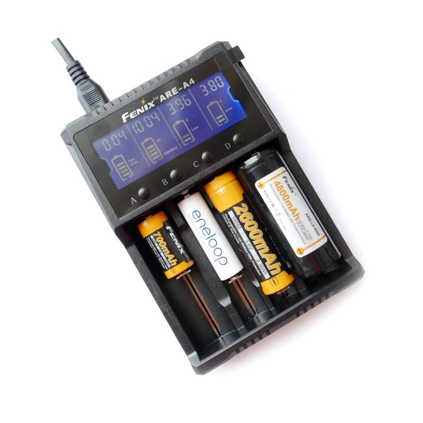Fenix FENAREA4 - Punjač za baterije 4xLi-ion/AAA/AA/C 5V