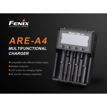 Fenix FENAREA4 - Punjač za baterije 4xLi-ion/AAA/AA/C 5V