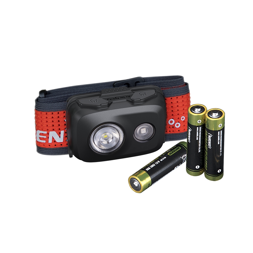Fenix HL16V2BLK - LED Čelna svjetiljka LED/3xAAA IP66 450 lm 200 h crna/narančasta