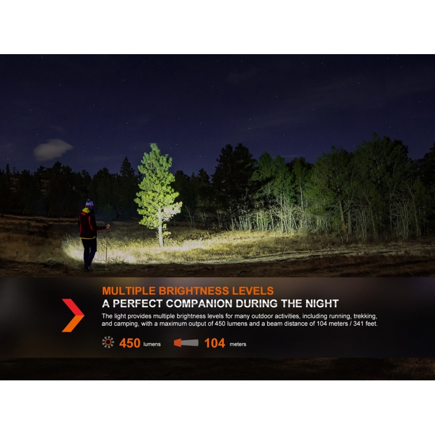 Fenix HL16V2GRN - LED Čeona svjetiljka LED/3xAAA IP66 450 lm 200 h zelena