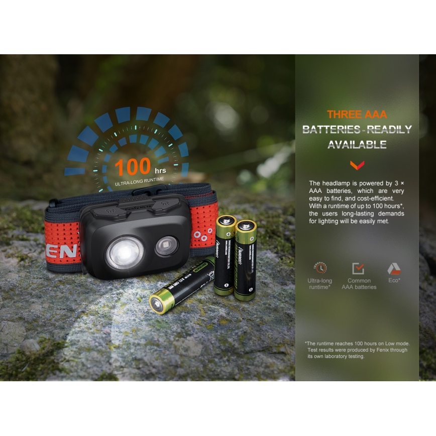 Fenix HL16V2GRN - LED Čeona svjetiljka LED/3xAAA IP66 450 lm 200 h zelena