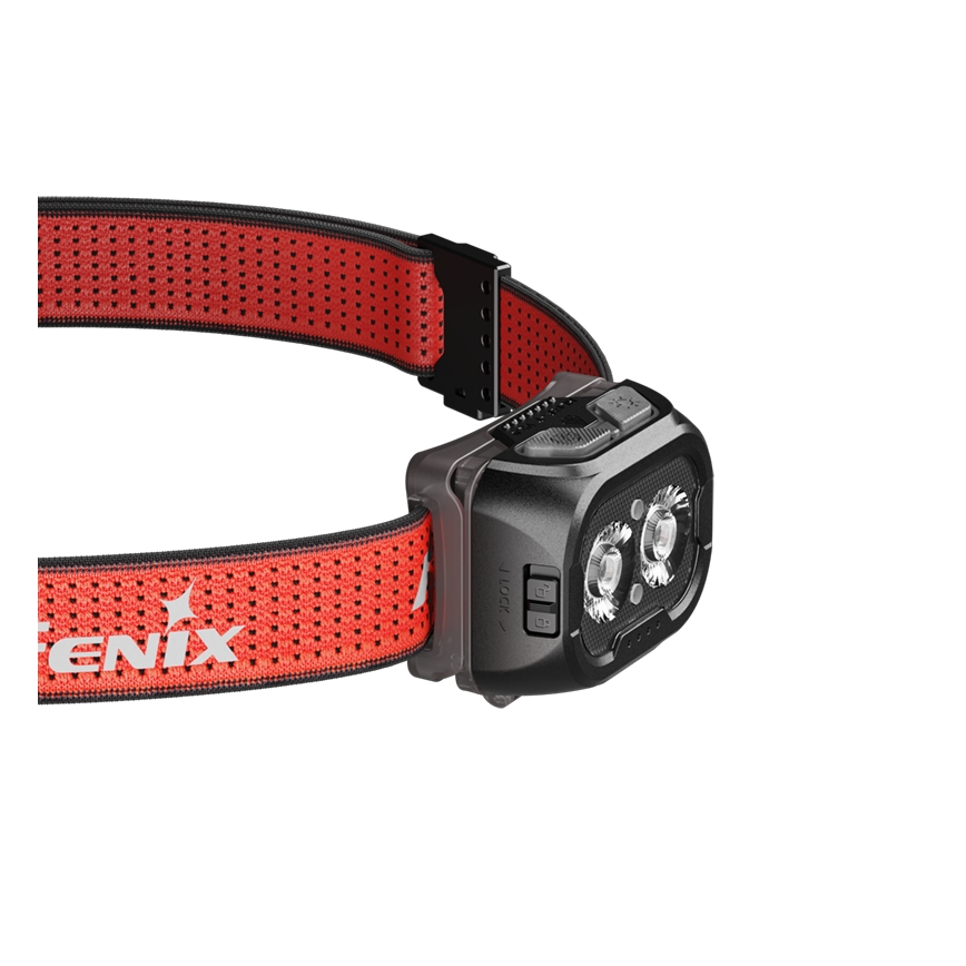 Fenix HL18RTV20BLC - LED Prigušiva punjiva čeona svjetiljka LED/USB/3xAAA IP66 800 lm 160 h 1900 mAh crna/narančasta